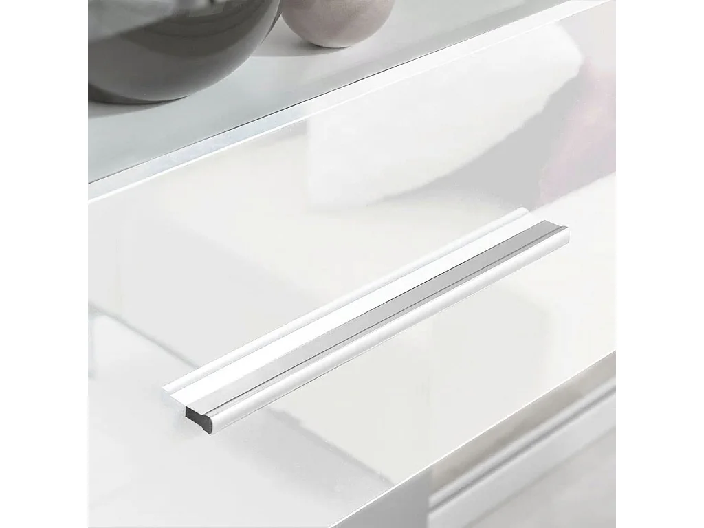 Móvel de TV Buffet de TV design prático de parede com iluminação LED 5 peças branco 2502200