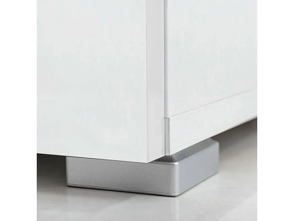 Móvel de TV Buffet de TV design prático de parede com iluminação LED 5 peças branco 2502200