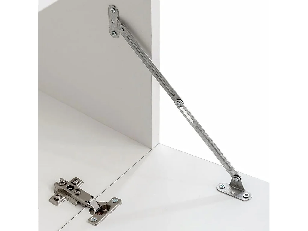 Móvel de TV Buffet de TV design prático de parede com iluminação LED 5 peças branco 2502200