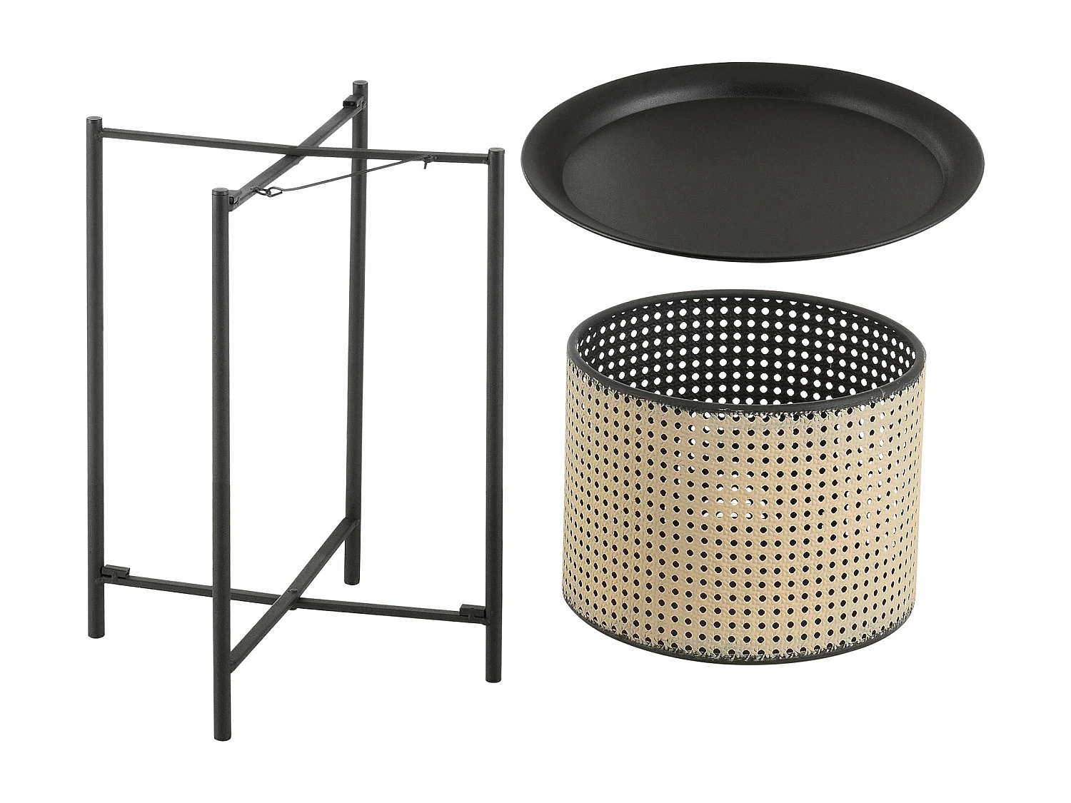 Mesa de centro com tampo removível 40 x 35cm preto areia 03_0008523