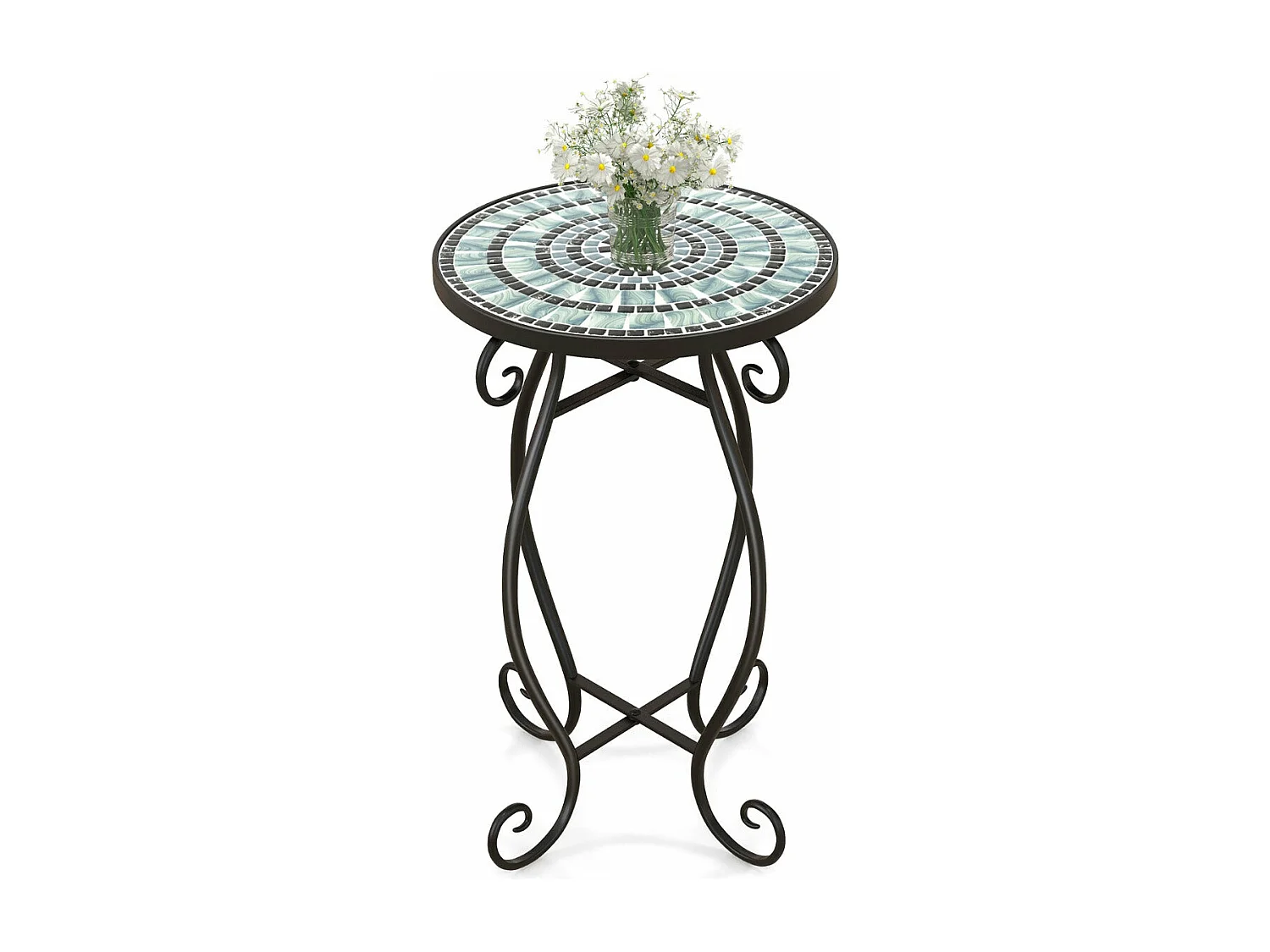 Table d'appoint ronde de noire 30 x 30 x 50 cm 20_0009369