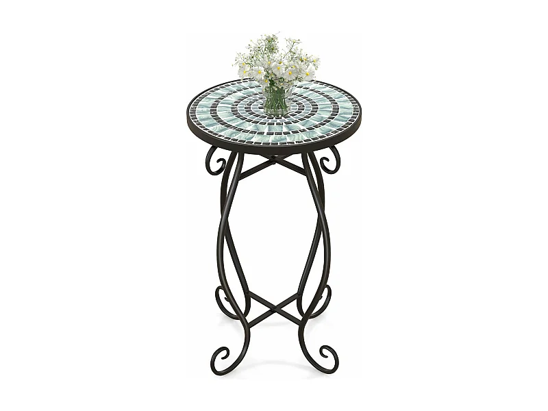 Table d'appoint ronde de noire 30 x 30 x 50 cm 20_0009369