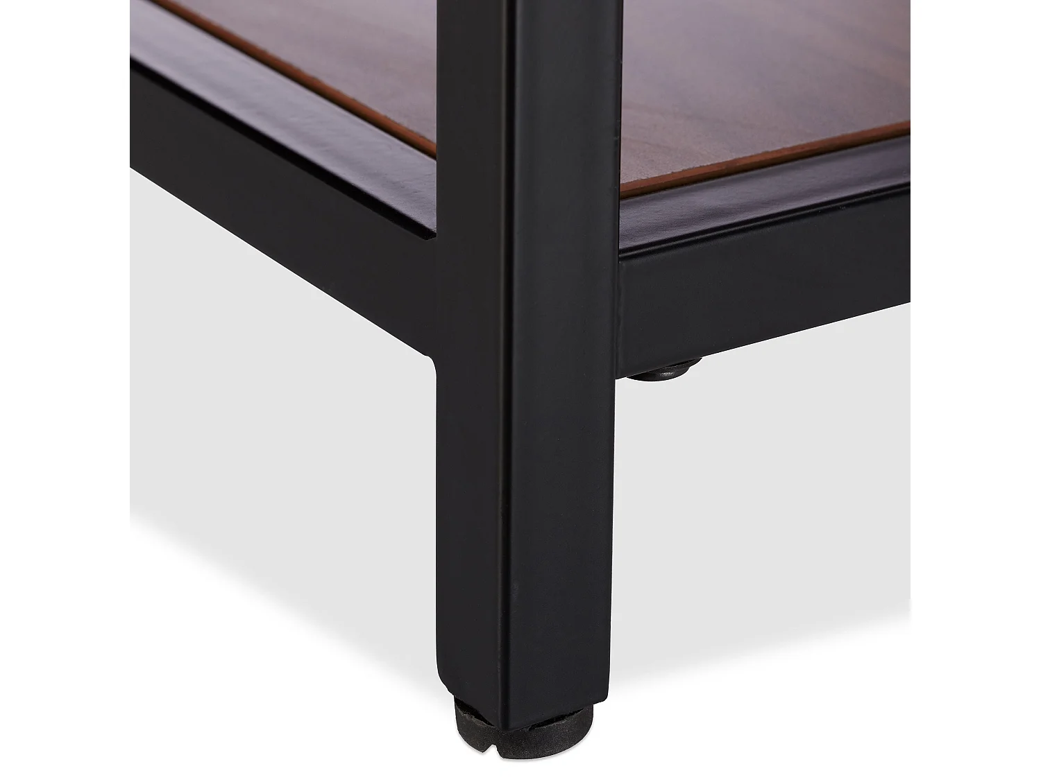 Mesa de centro auxiliar de madera con estructura de metal 50 cm negro 13_0002667