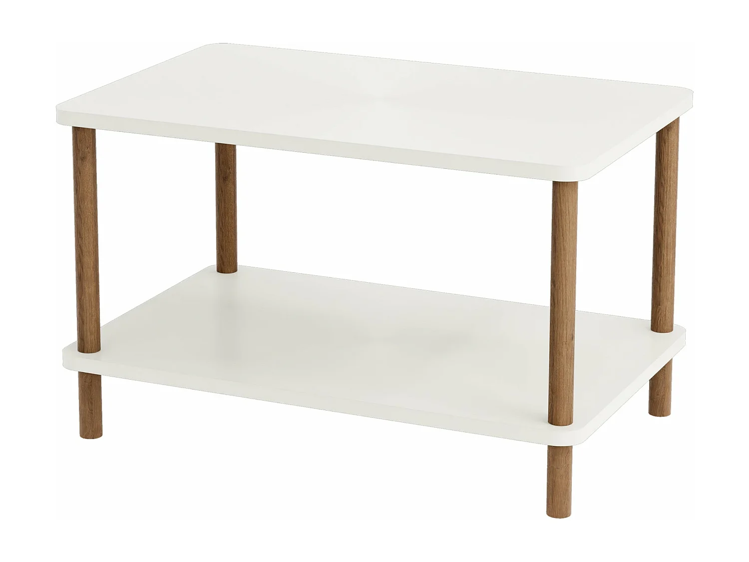 Tavolino laterale rettangolare 43 x 70 x 44 cm bianco 03_0008489