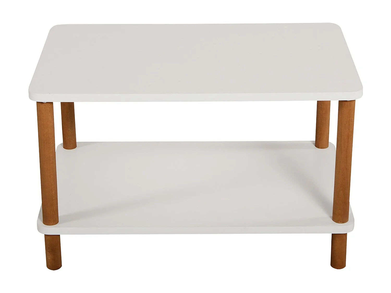 Tavolino laterale rettangolare 43 x 70 x 44 cm bianco 03_0008489