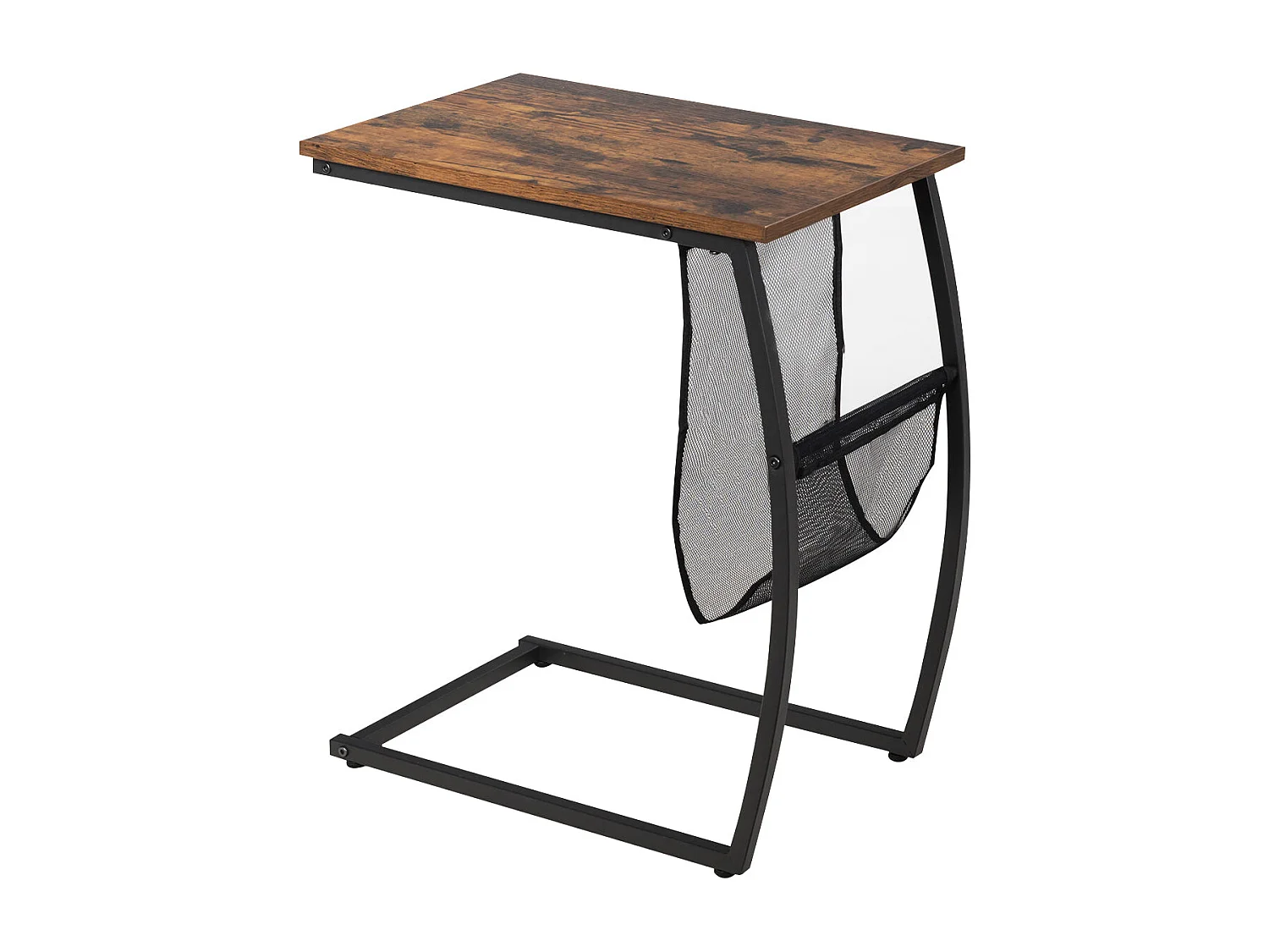 Table d'appoint bout de métal argentée 52 x 35 x 63 cm 20_0005202