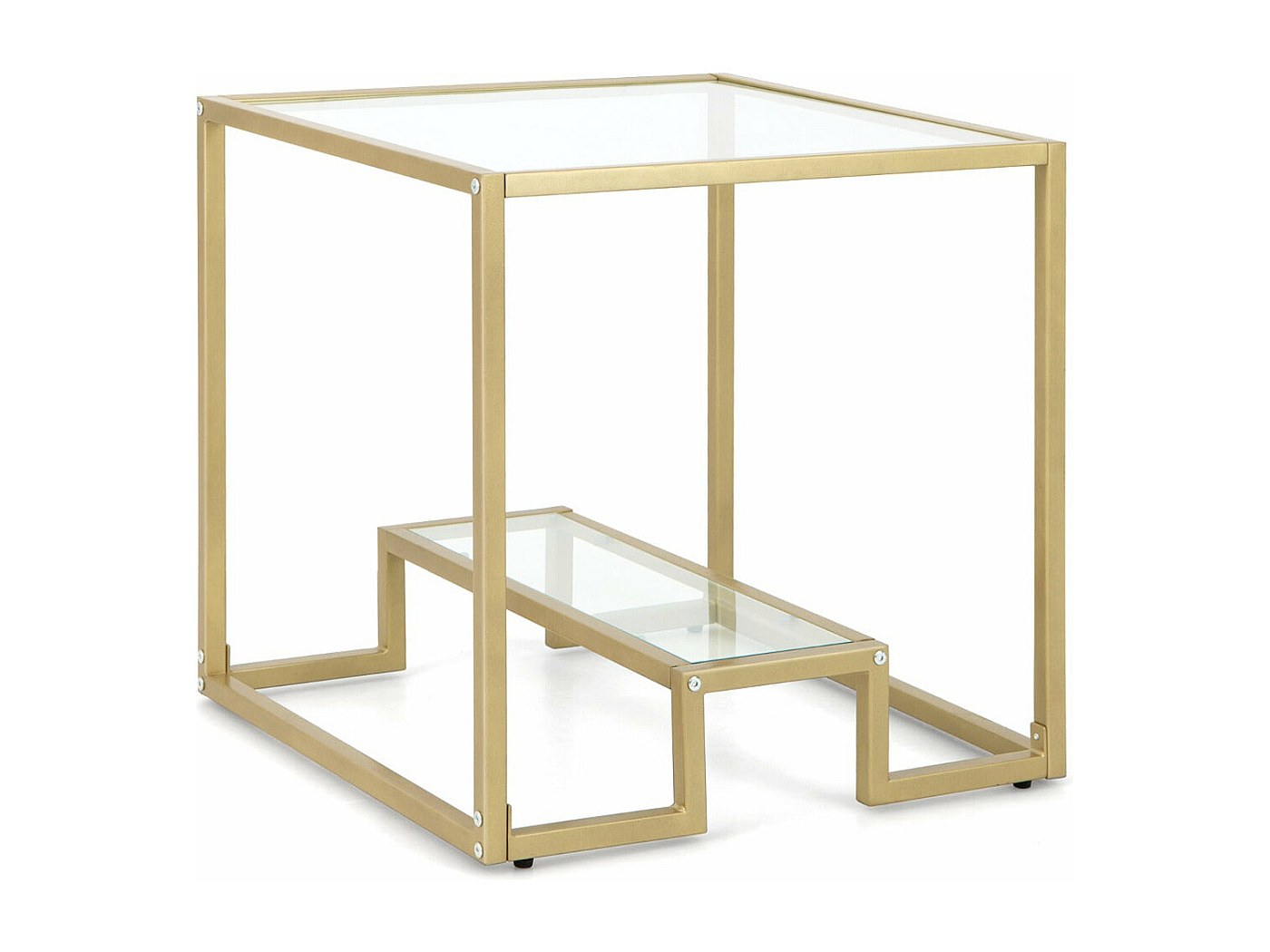 Table basse design en verre trempé - Anthracite - OKLAMA