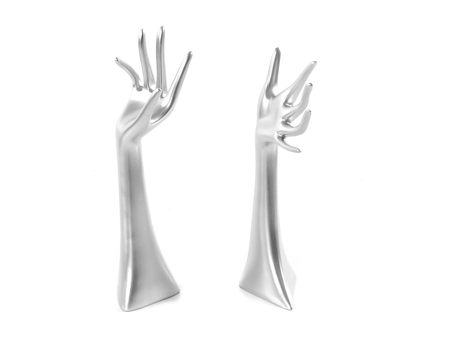 PORTE-BIJOUX Graciosa ensemble de 2 Forme à la main argenté