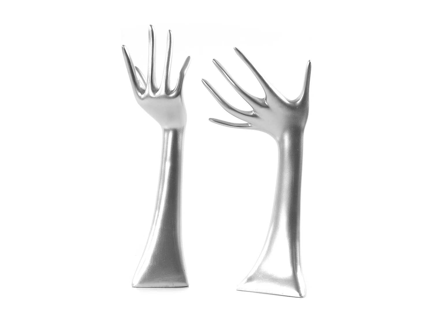 PORTE-BIJOUX Graciosa ensemble de 2 Forme à la main argenté