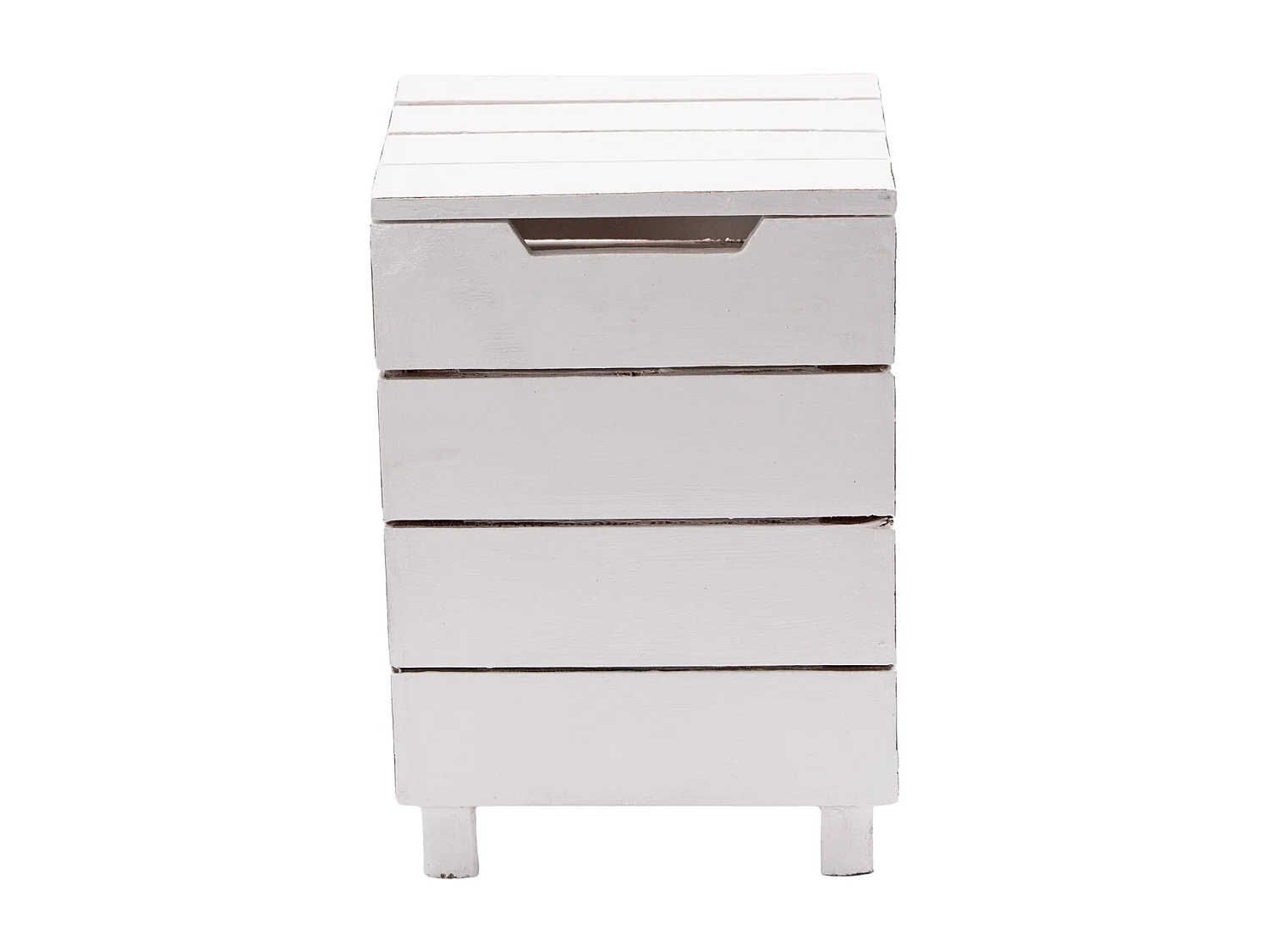 PANIER À LINGE STOCKAGE 50 Bois massif, couvercle pliable 06 weiß-landhaus