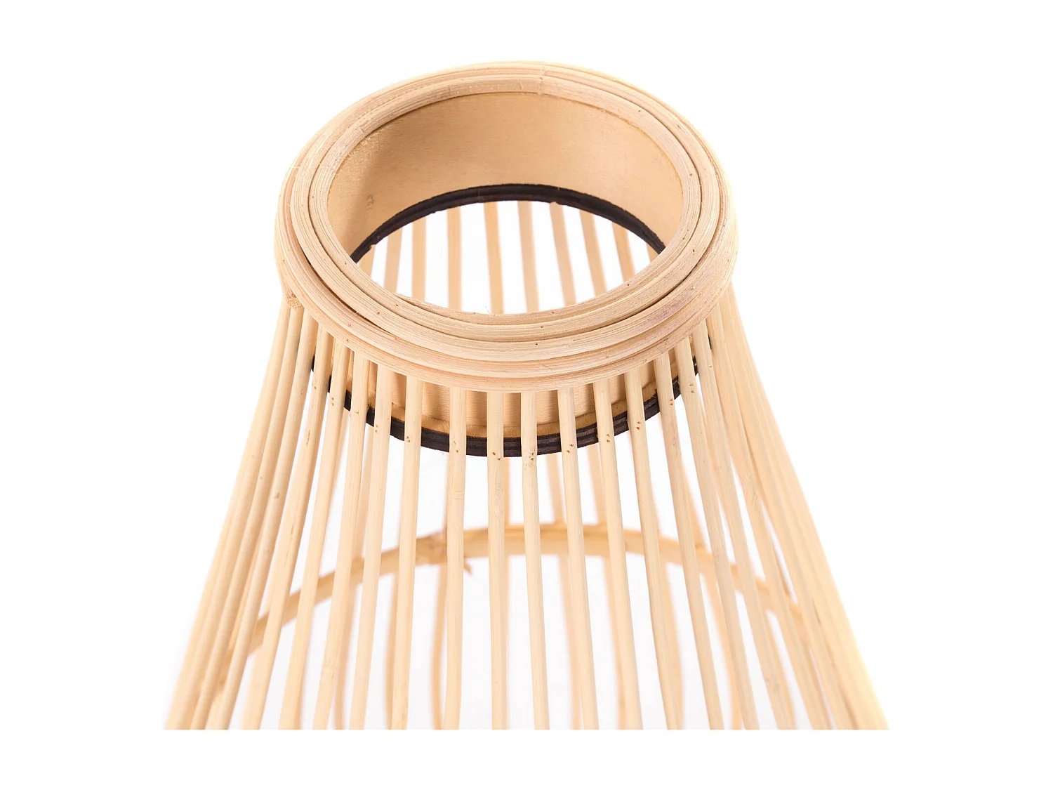 LANTERNE Finn 50 Bambou, avec insert en verre pour lanterne. nature-noir