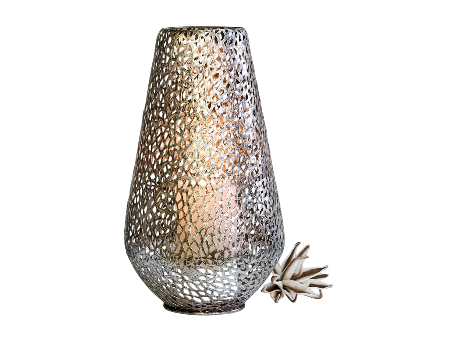 BODENWINDLICHT PLATA Metall  antik-silber