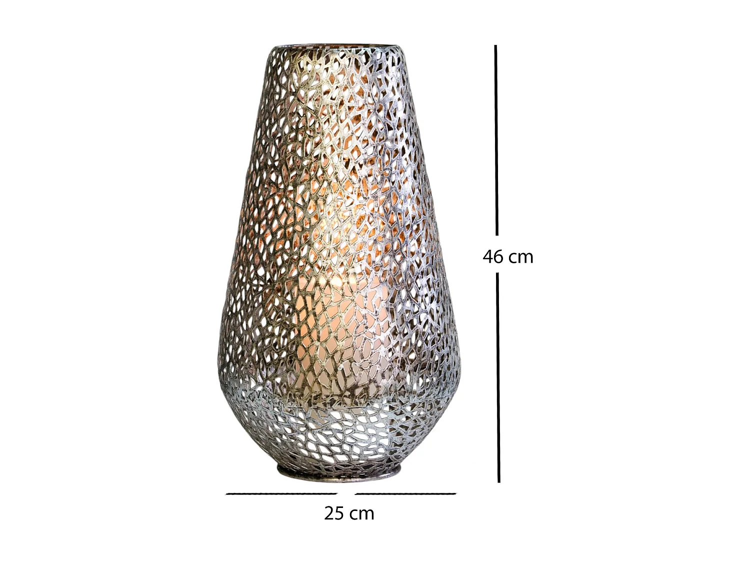 BODENWINDLICHT PLATA Metall  antik-silber