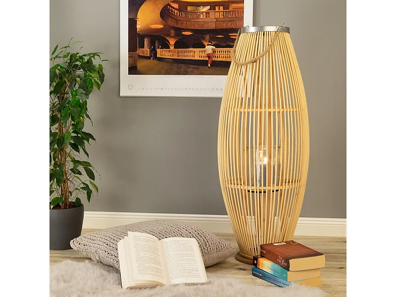 LANTERNE Zya 50 avec anse et insert en verre couleurs naturelles