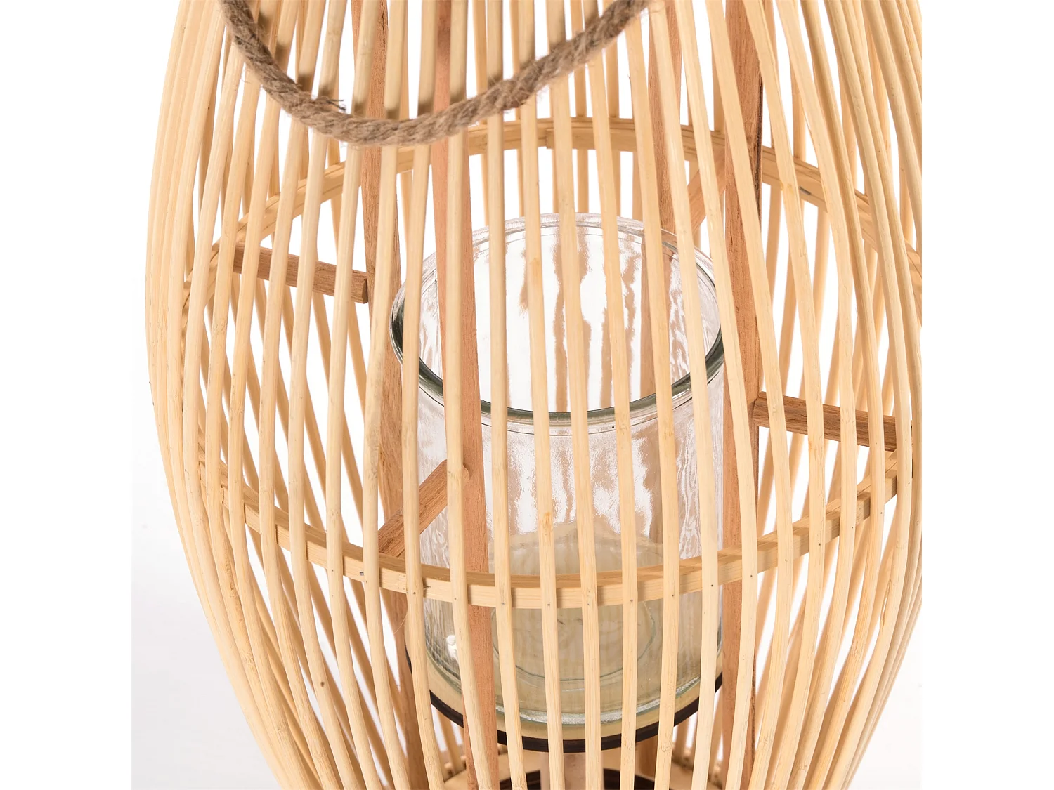 LANTERNE Zya 50 avec anse et insert en verre couleurs naturelles