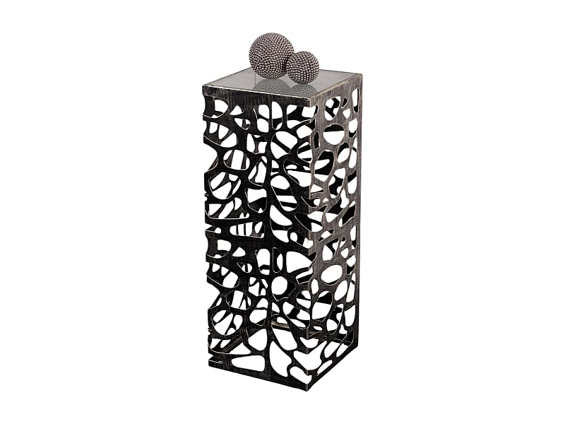 COLONNE Enza Métal argent antique