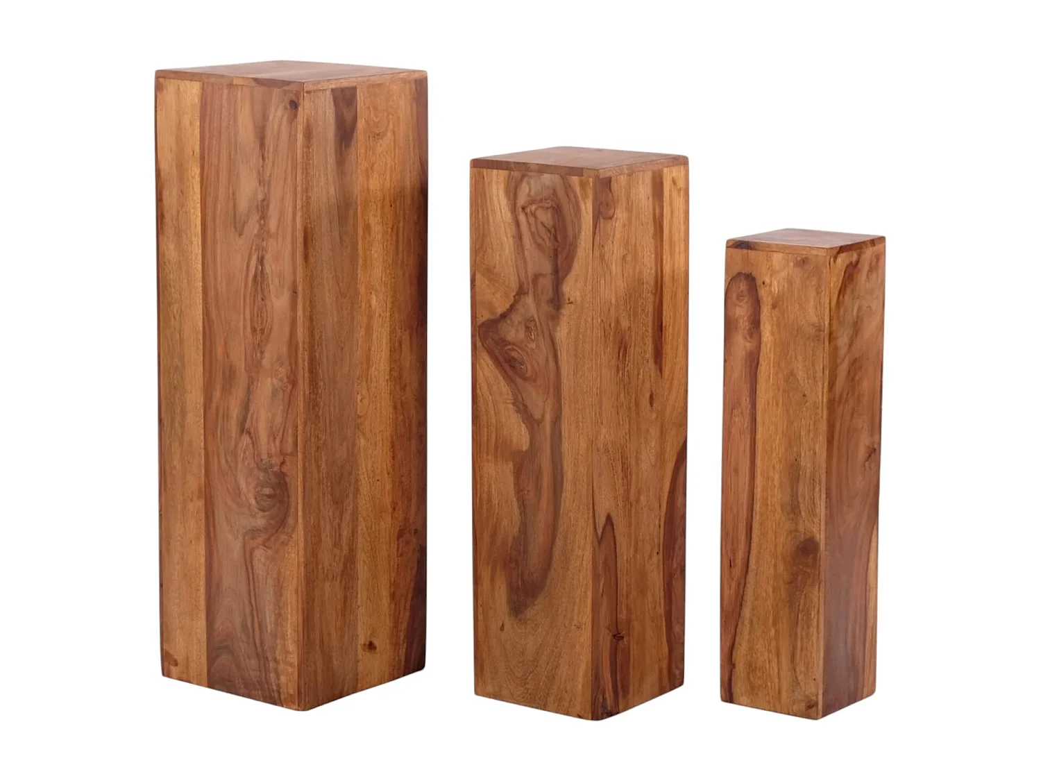 COLONNE DOLOMITES 3 pièces. Bois de sheesham massif, différentes tailles couleurs naturelles