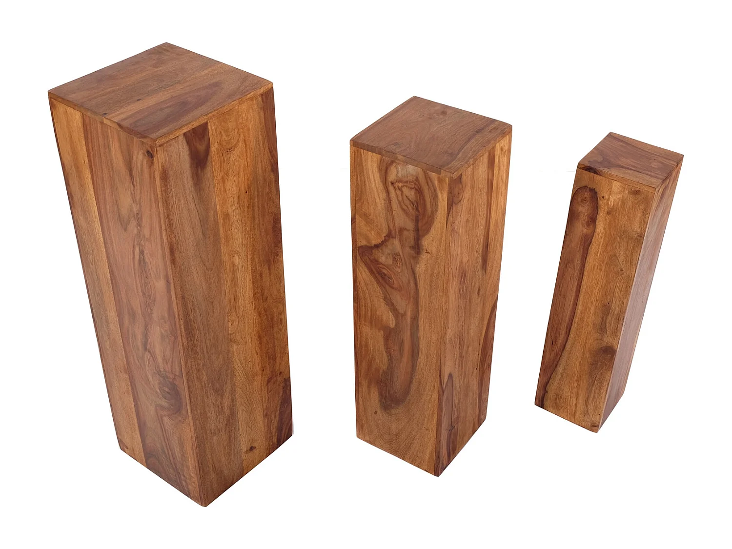 COLONNE DOLOMITES 3 pièces. Bois de sheesham massif, différentes tailles couleurs naturelles
