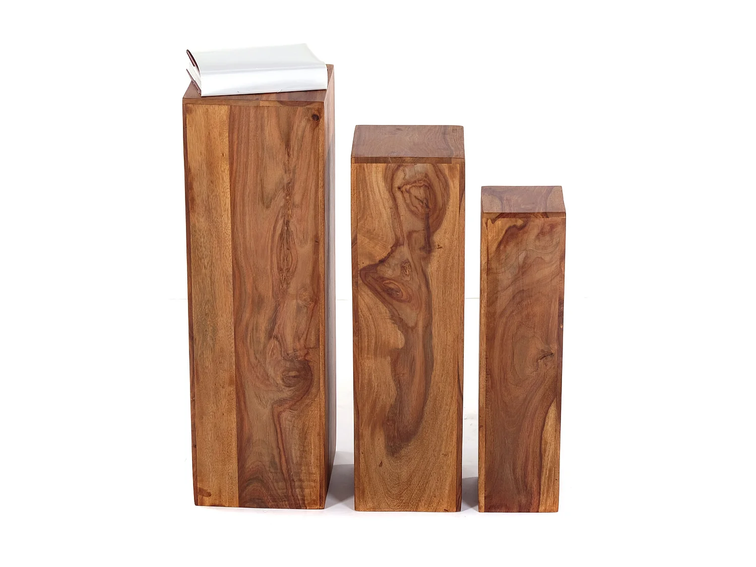 COLONNE DOLOMITES 3 pièces. Bois de sheesham massif, différentes tailles couleurs naturelles