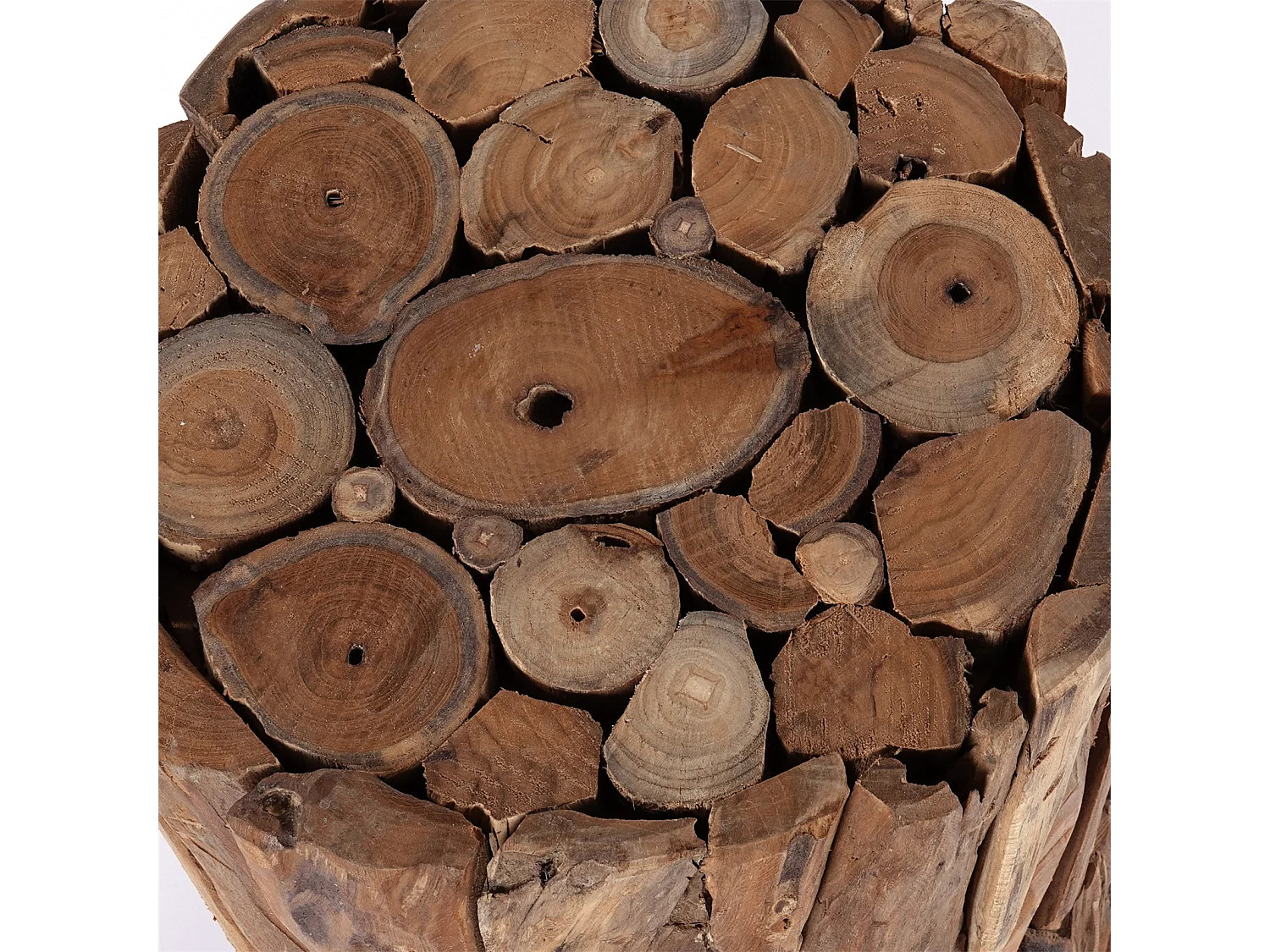 DEKO-SÄULE Malea 60 Massivholz, rund, für Pflanzen, Kerzen naturfarben