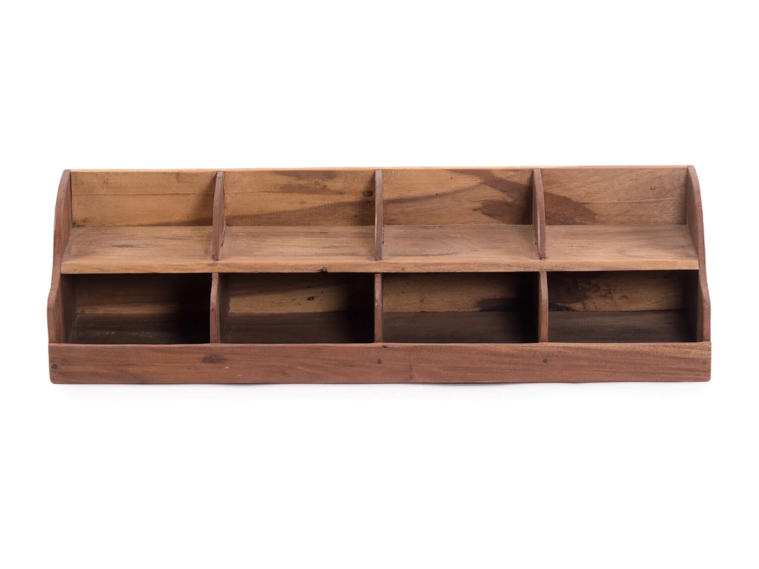 ORGANISATEUR Stockage 80 Bois massif en acajou, 8 compartiments couleurs naturelles