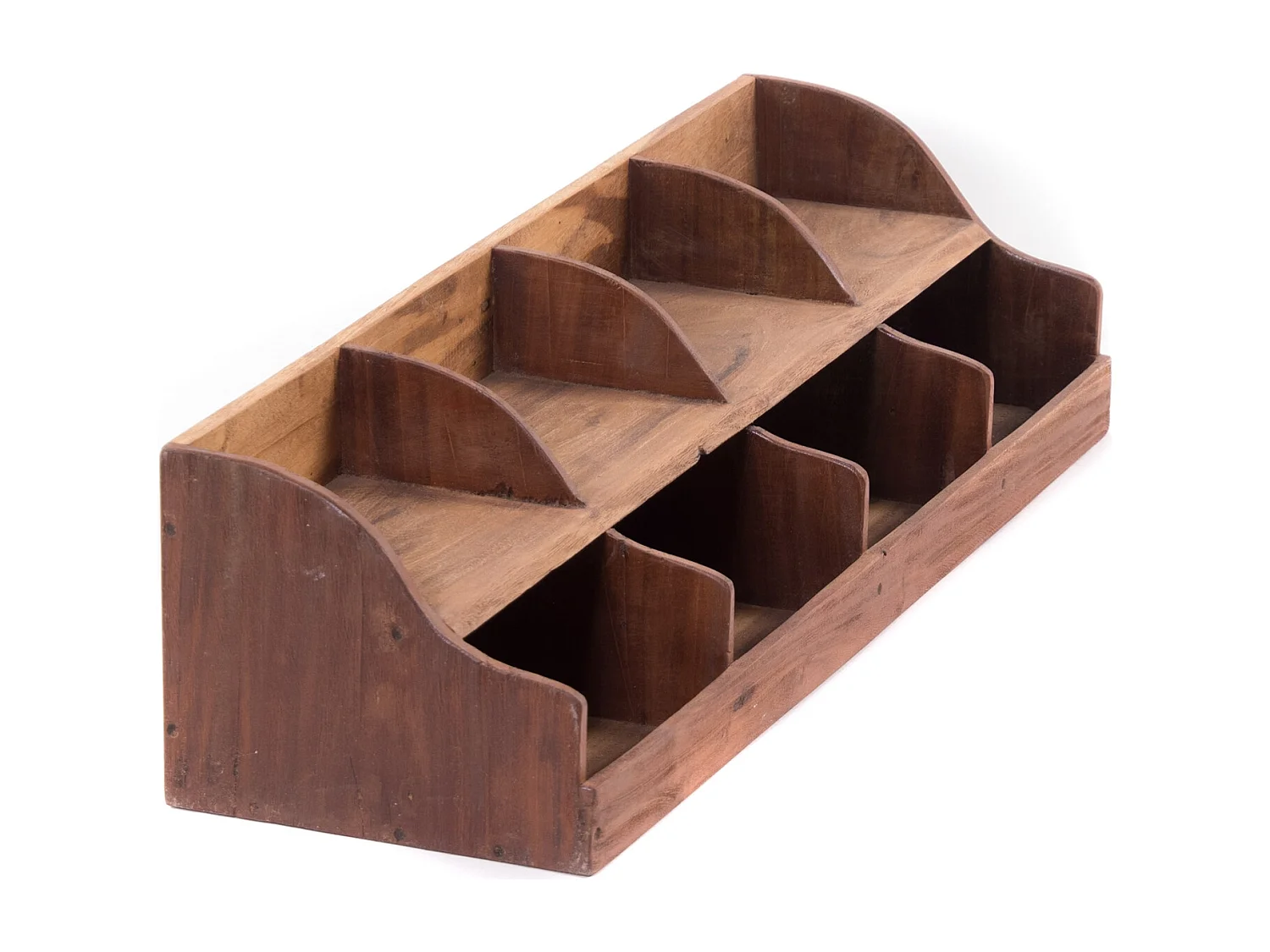 ORGANISATEUR Stockage 80 Bois massif en acajou, 8 compartiments couleurs naturelles