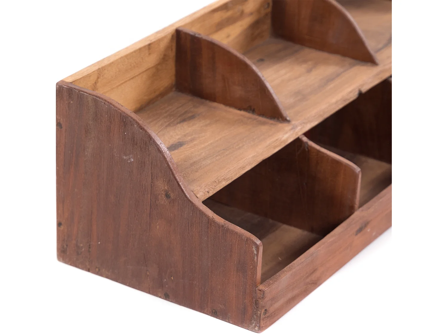 ORGANISATEUR Stockage 80 Bois massif en acajou, 8 compartiments couleurs naturelles