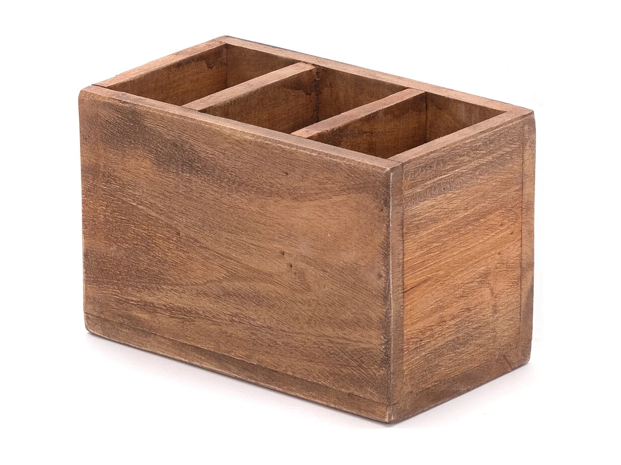 BOÎTE À STYLOS Organiser Bois de mahogany, avec tableau écrivable couleurs naturelles