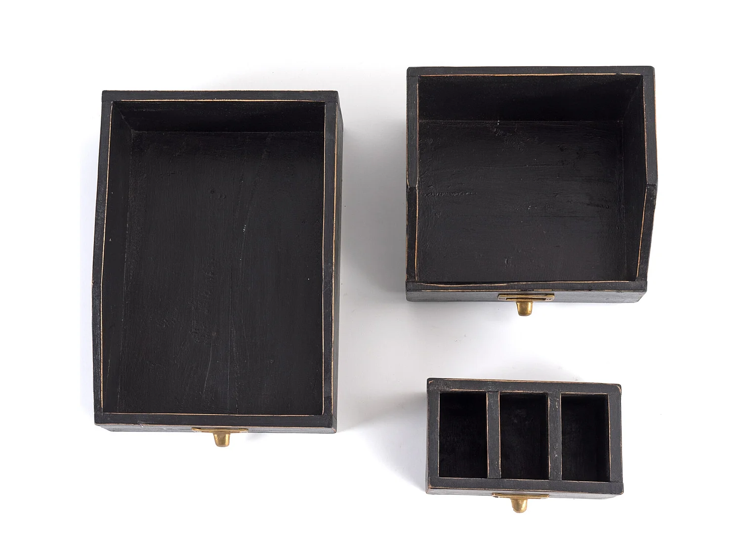 SET D'ORGANISATEUR Bureau 3 pièces Bois de mahogany, avec tableau écrivable 09 voodoo - schwarz