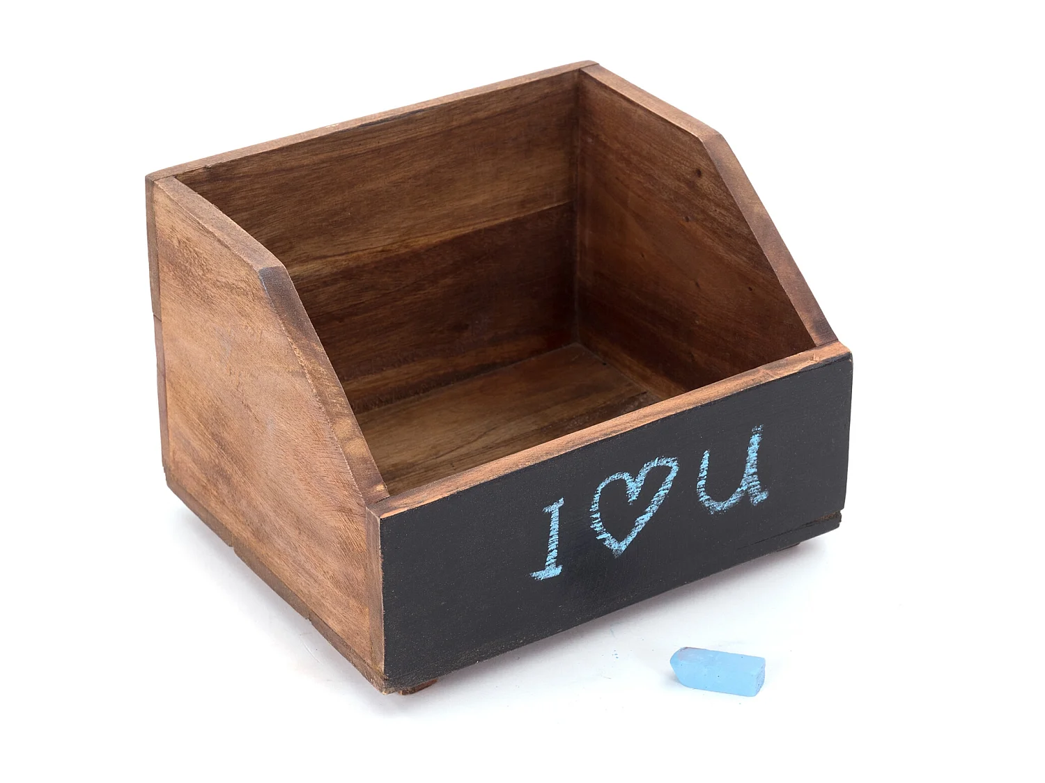 SCHREIBTISCH-ORGANIZER Libro Mahagoni Holz, mit beschreibbarer Tafel naturfarben