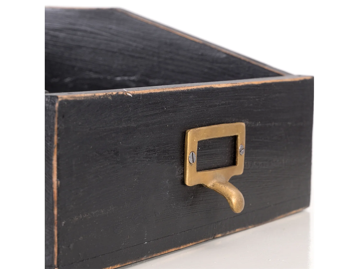 DÉPÔT DE DOCUMENTS Lettre Bois de mahogany, avec tableau écrivable 09 voodoo - schwarz