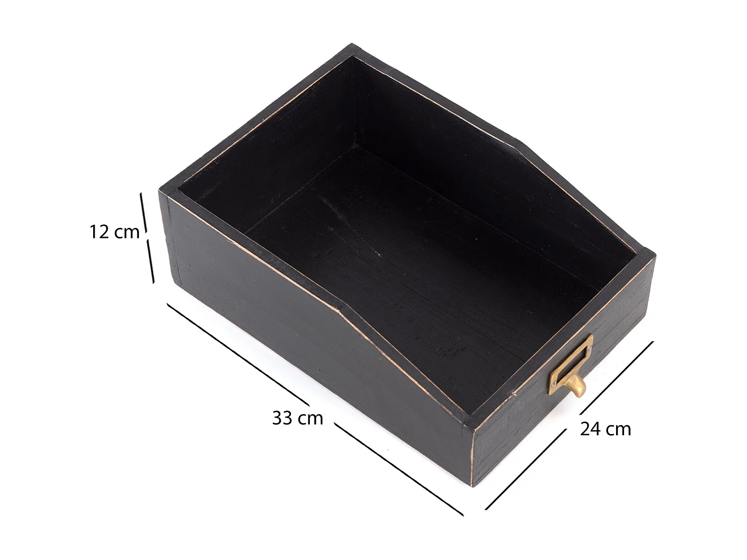 DÉPÔT DE DOCUMENTS Lettre Bois de mahogany, avec tableau écrivable 09 voodoo - schwarz