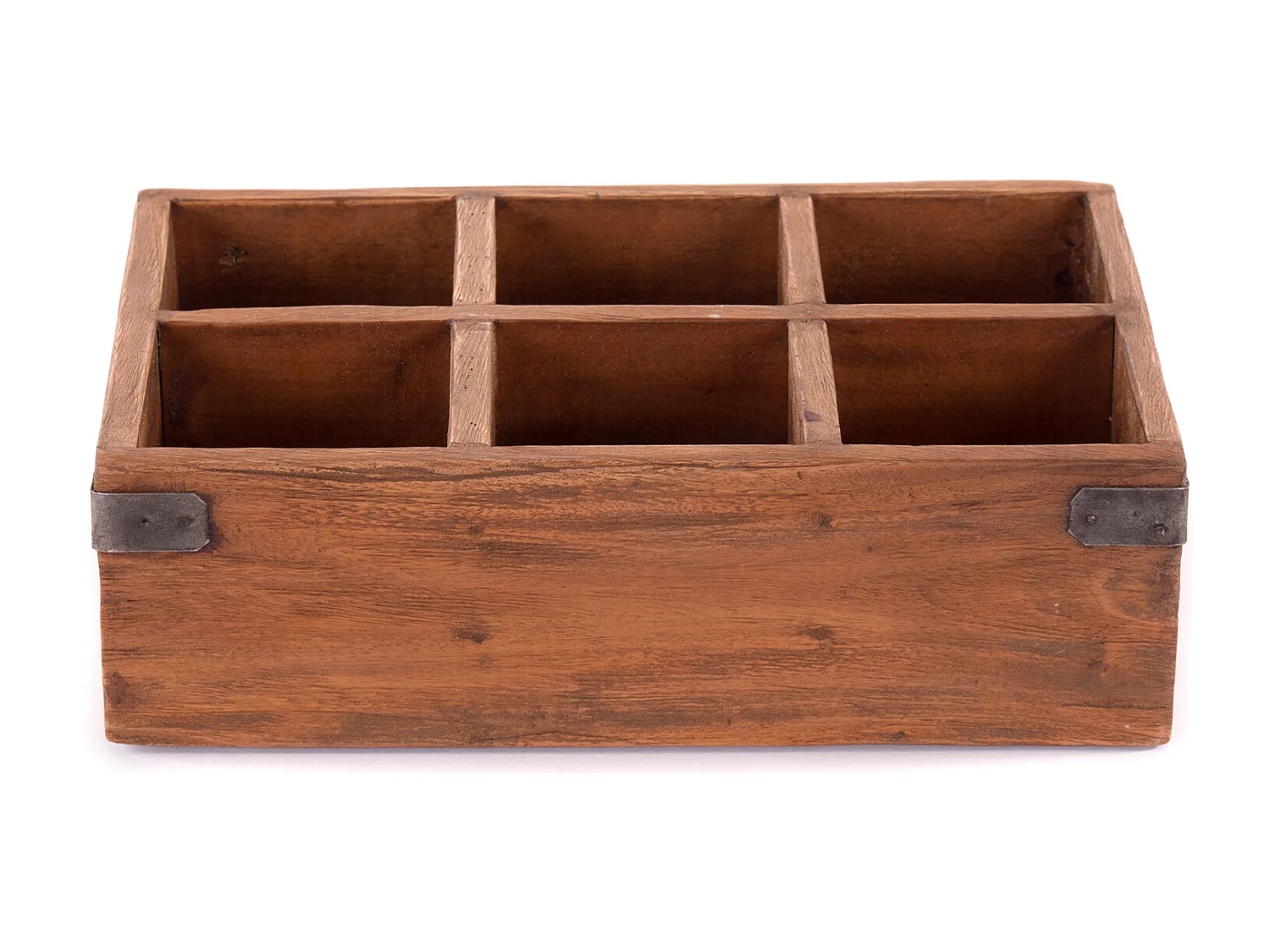 STIFTEHALTER-BOX Largo Mahagoni Recyclingholz massiv, 6 Fächer naturfarben