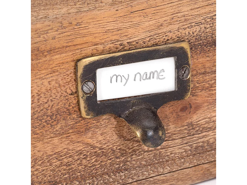 SET D'ORGANISATEUR Bureau 3 pièces Bois de mahogany, avec tableau écrivable 01 natur-vintage