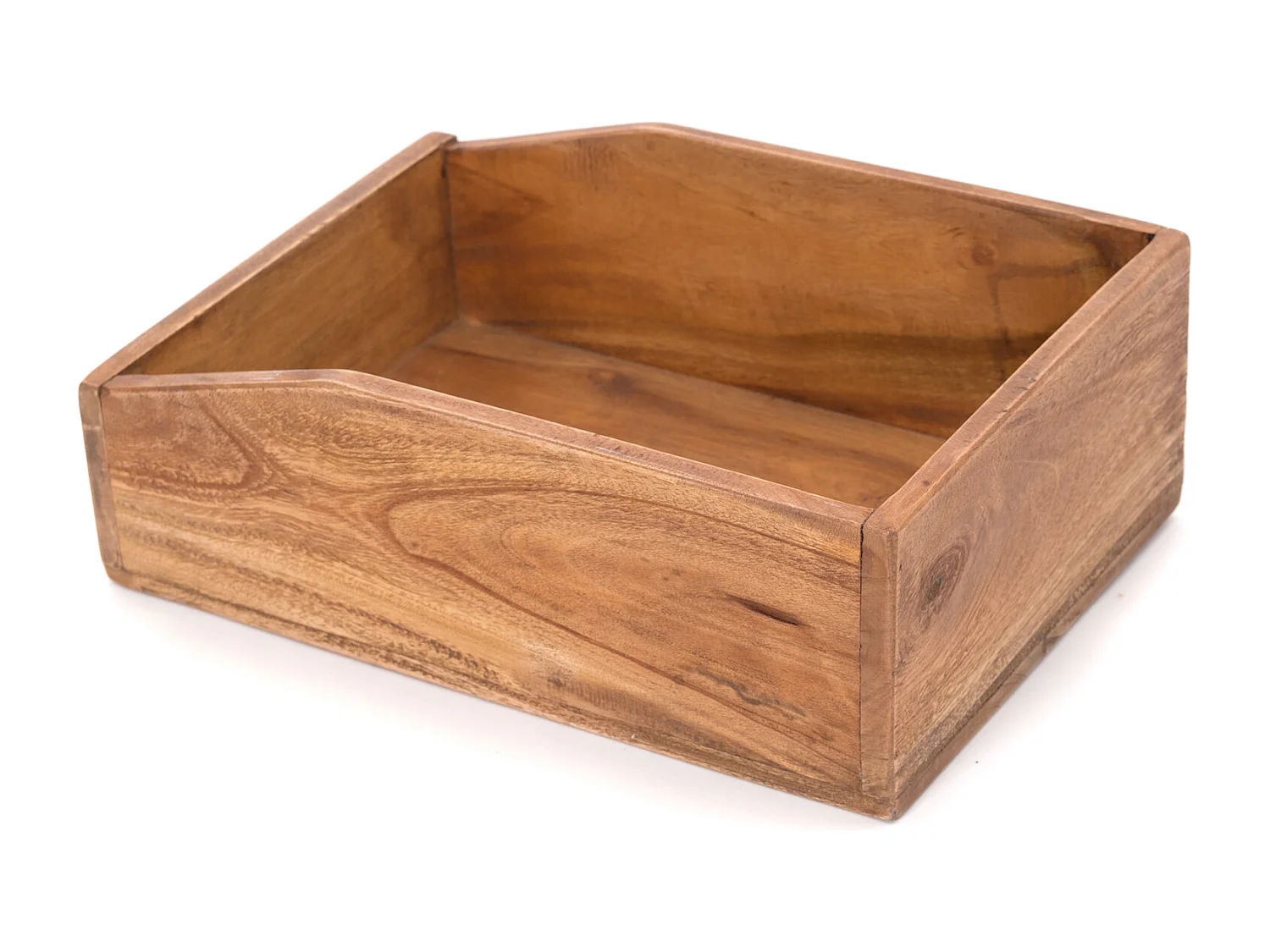 ORGANIZER-SET Office 3-teilig Mahagoni Holz, mit beschreibbarer Tafel 01 natur-vintage