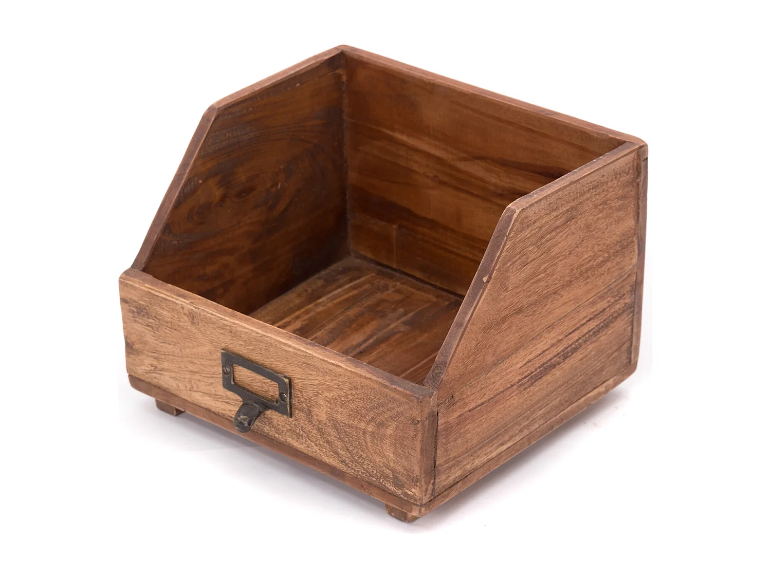 ORGANIZER-SET Office 3-teilig Mahagoni Holz, mit beschreibbarer Tafel 01 natur-vintage