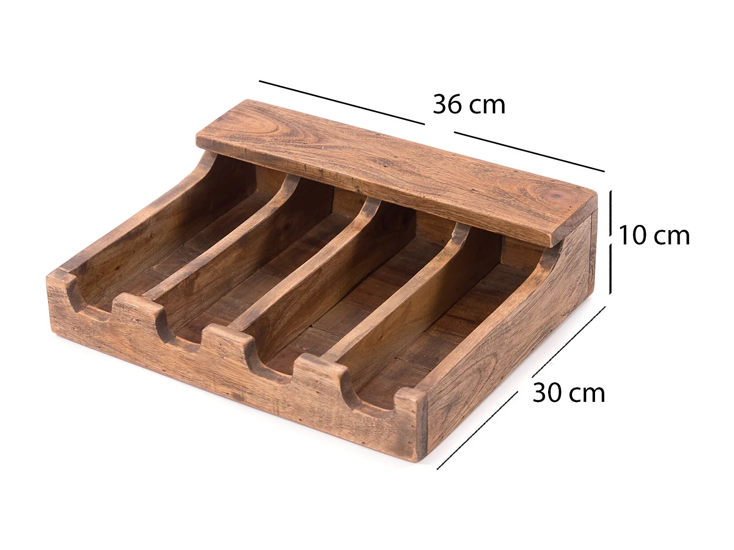 BESTECKKASTEN Palu Massivholz naturfarben