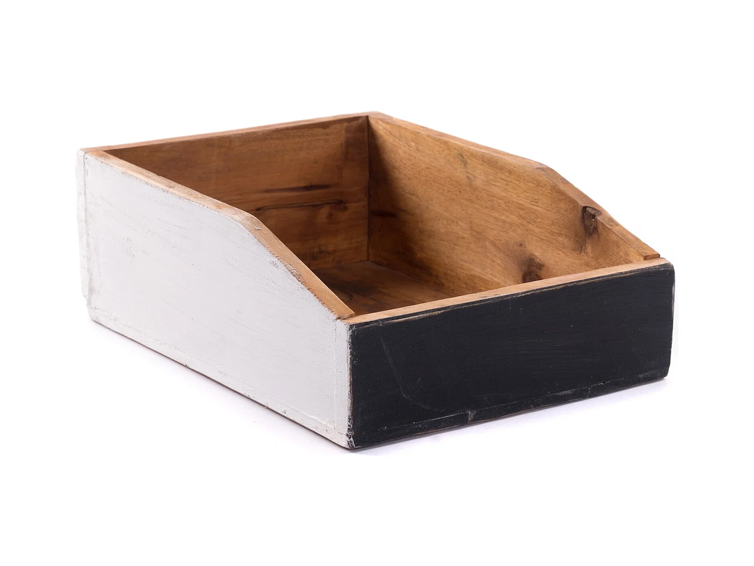 DÉPÔT DE DOCUMENTS Lettre Bois de mahogany, avec tableau écrivable 14 weiß-beschreibbar