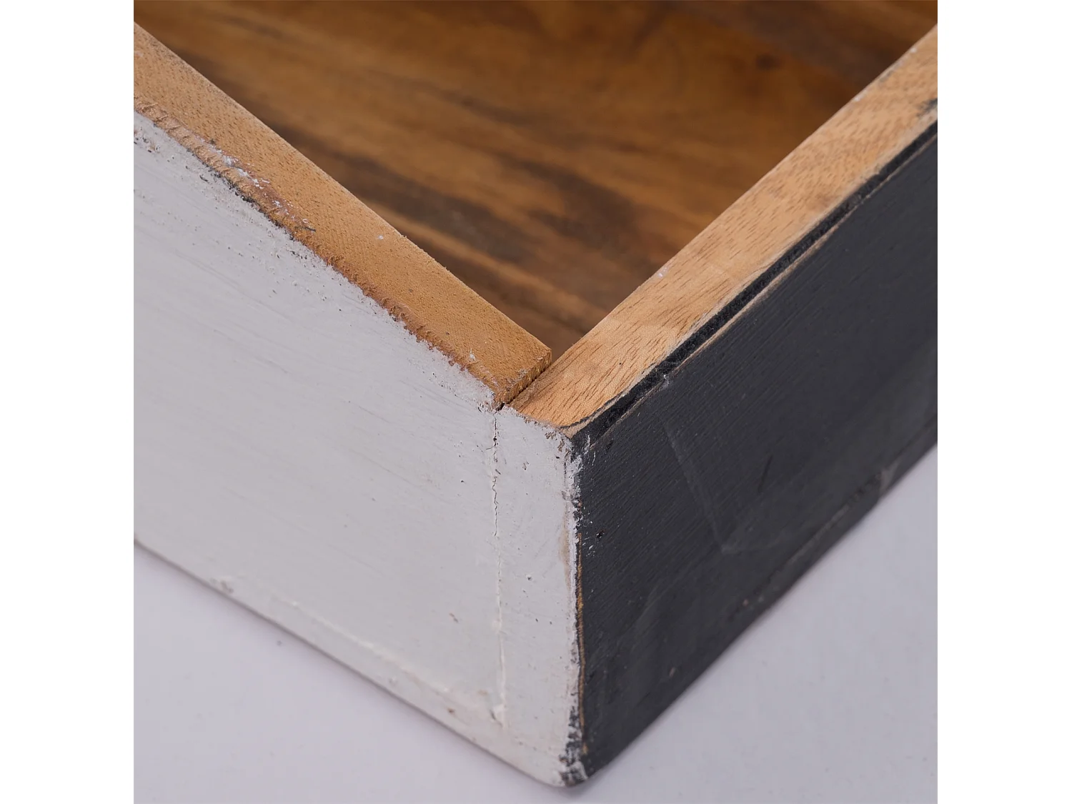 DÉPÔT DE DOCUMENTS Lettre Bois de mahogany, avec tableau écrivable 14 weiß-beschreibbar