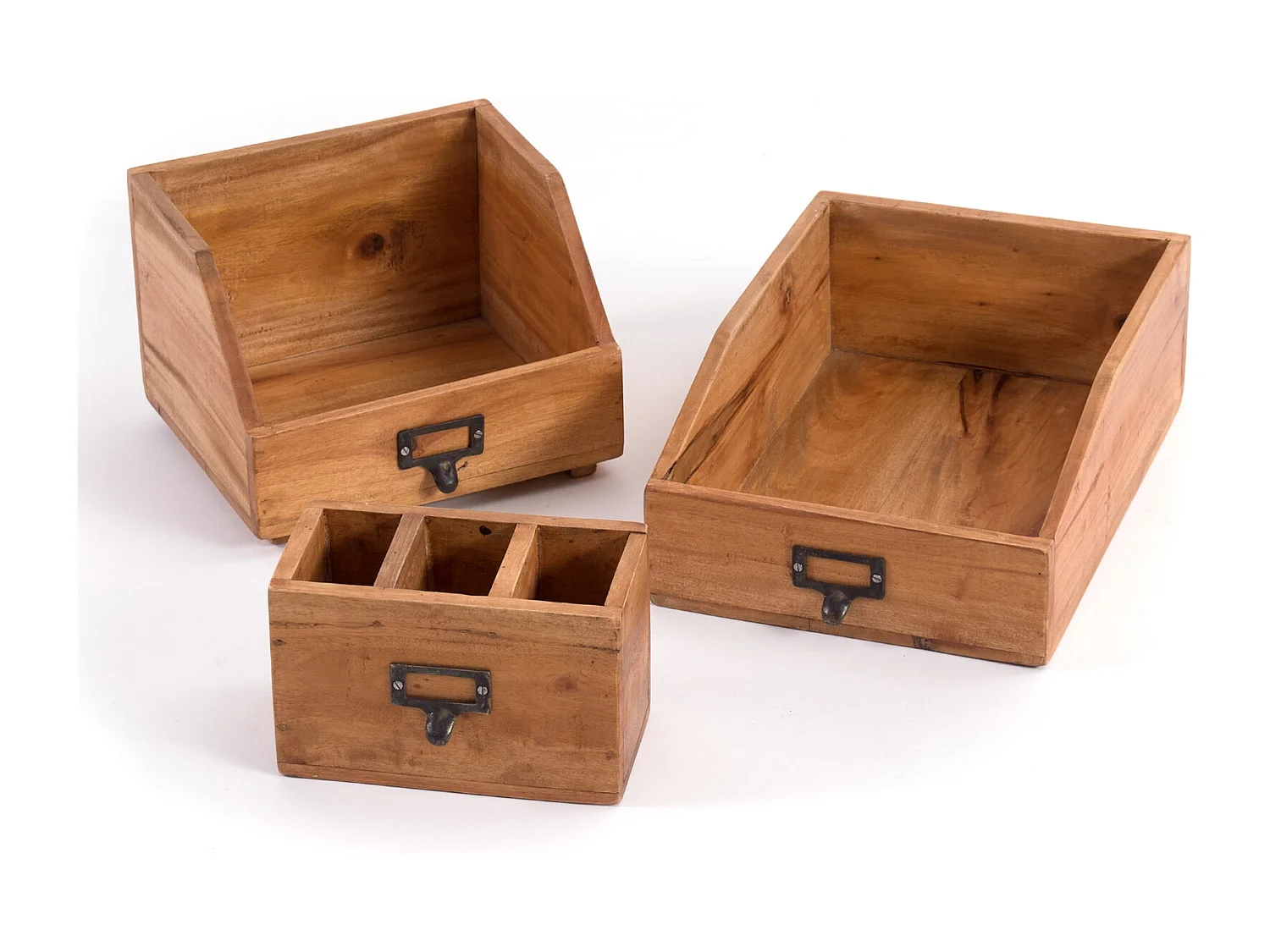 ENSEMBLE D'ORGANISATEUR Bureau 3 pièces Bois de mahogany, avec tableau écrivable 08 honigfarben gewachst