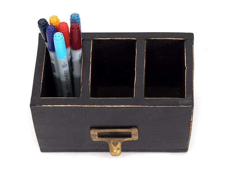 BOÎTE À CRAYONS Vintage 19" Acajou 09 voodoo - schwarz