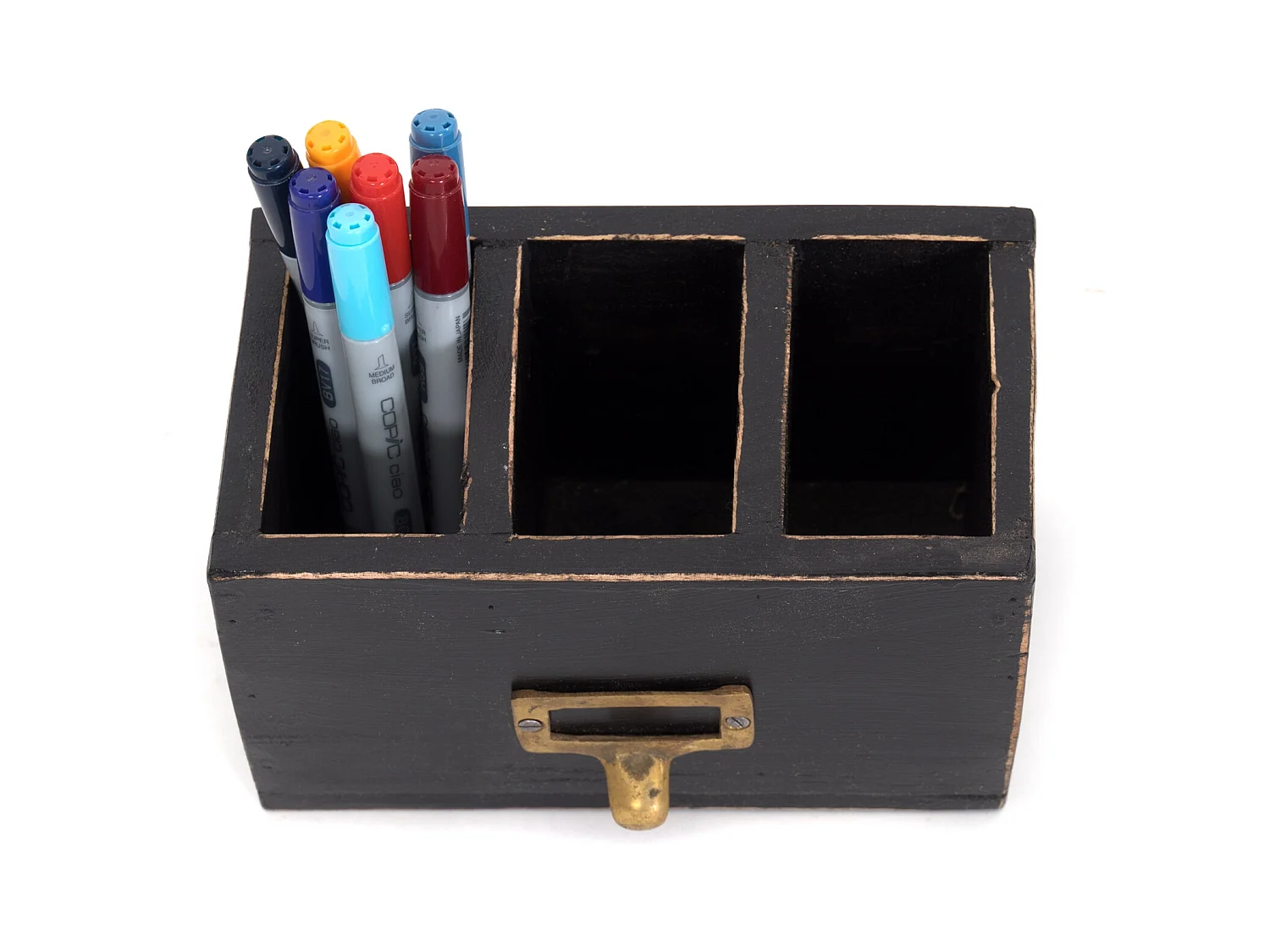 BOÎTE À CRAYONS Vintage 19" Acajou 09 voodoo - schwarz