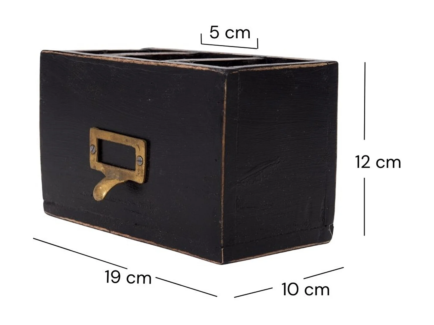 STIFTEHALTER-BOX Vintage 19 Mahagoni 09 voodoo - schwarz