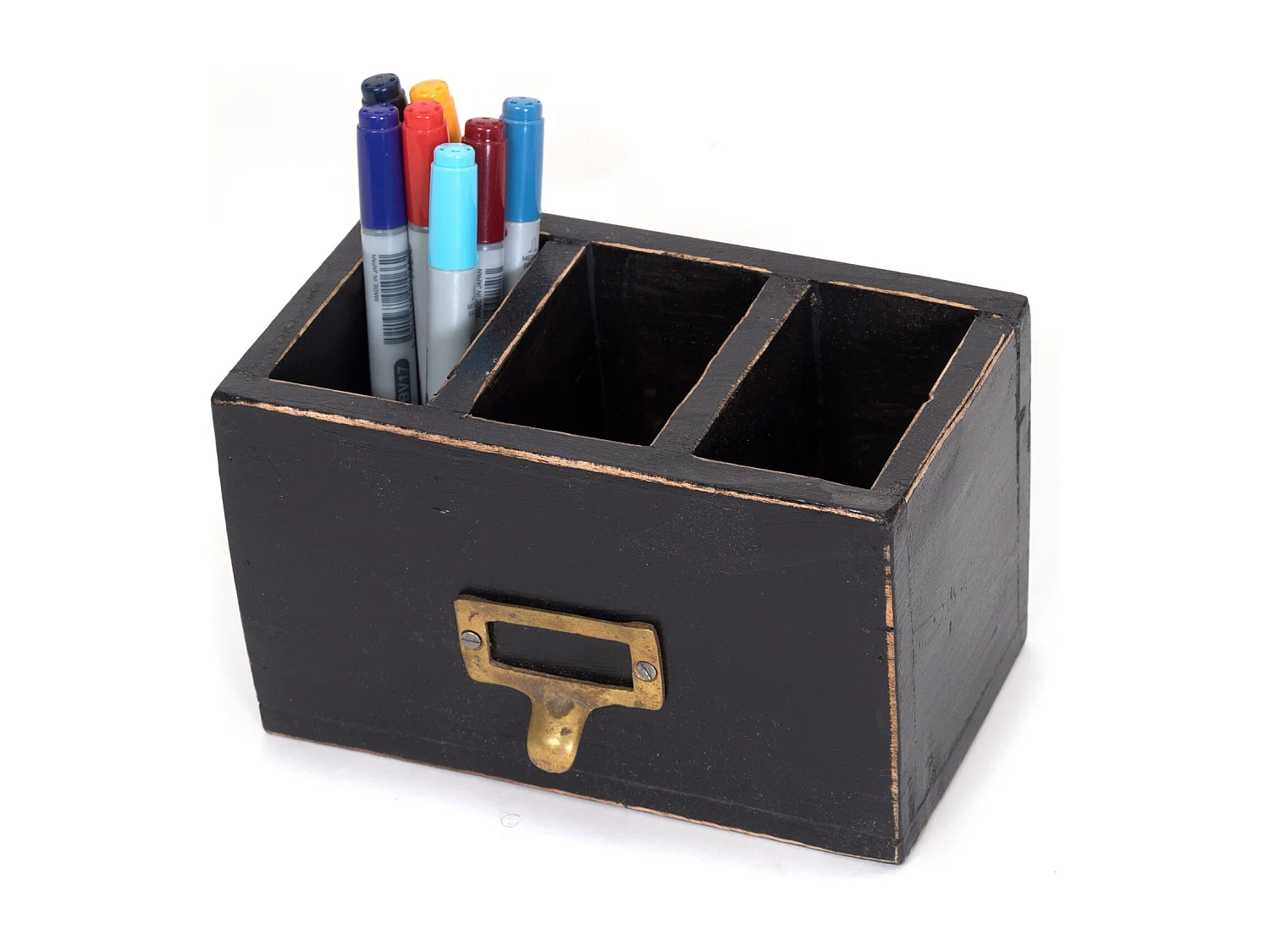 STIFTEHALTER-BOX Vintage 19 Mahagoni 09 voodoo - schwarz