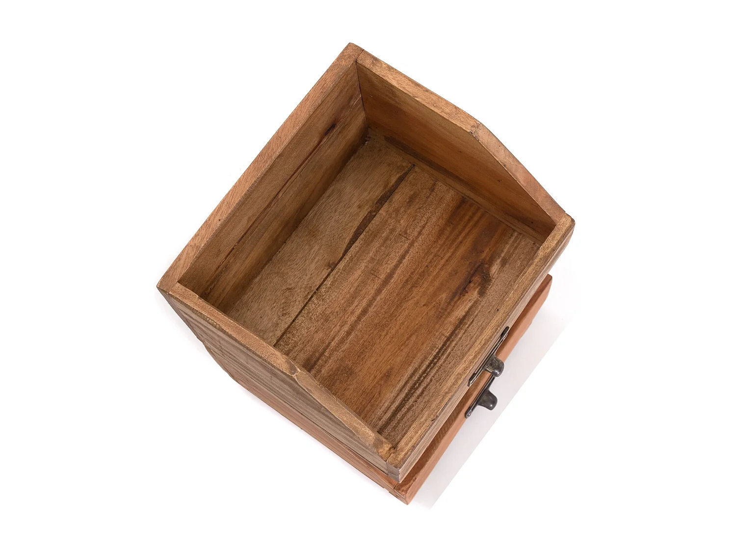 SCHREIBTISCHABLAGE  BÜCHERBOX 24 Recyclingholz massiv naturfarben