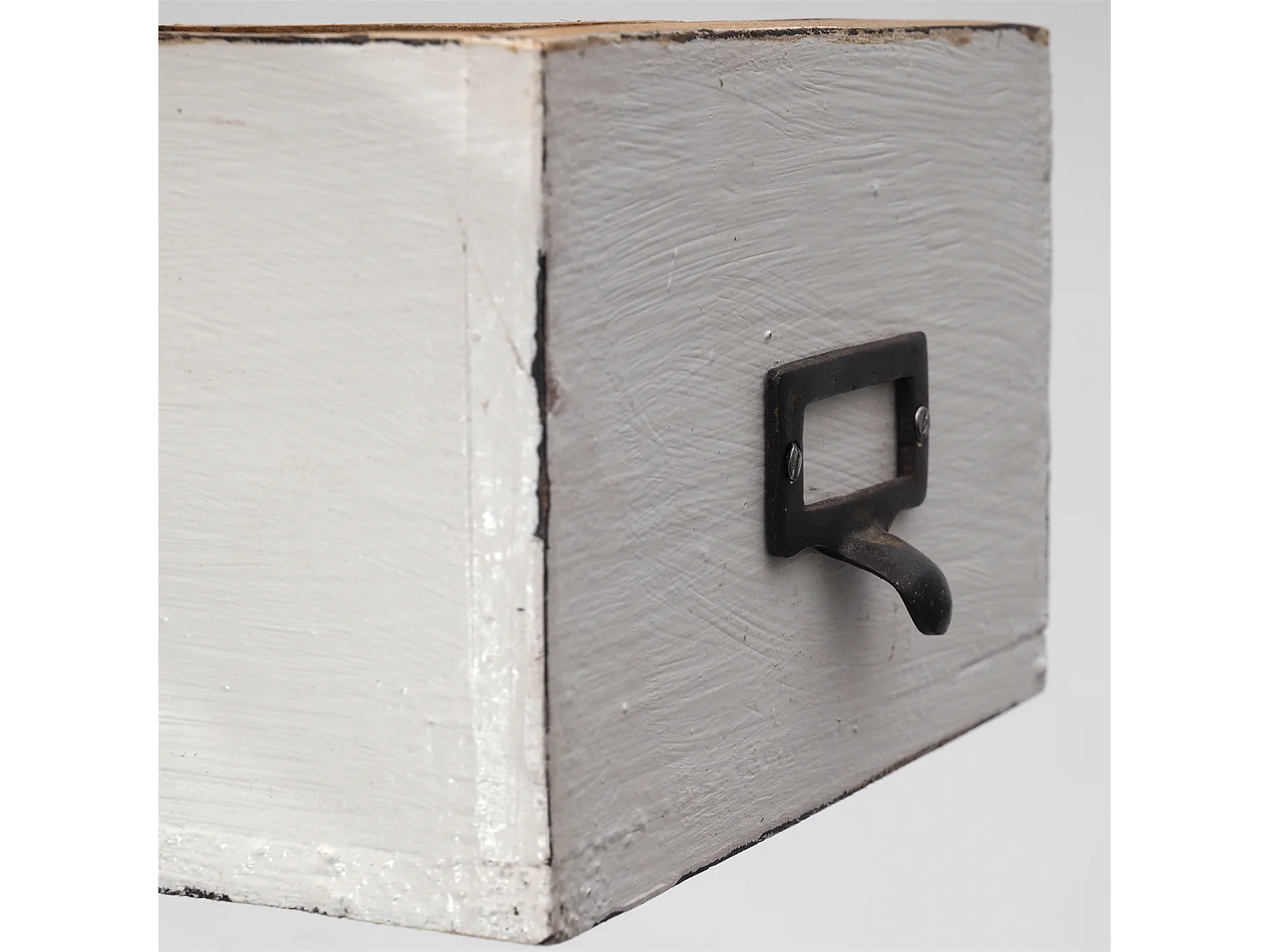 STIFTEHALTER-BOX Vintage 19 Mahagoni 06 weiß-landhaus