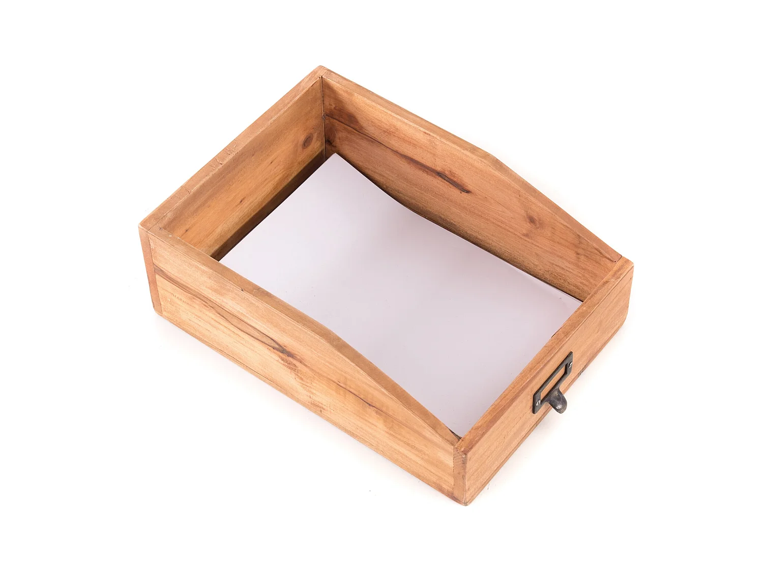 DÉPÔT DE DOCUMENTS Lettre Bois de mahogany, avec tableau écrivable 08 honigfarben gewachst