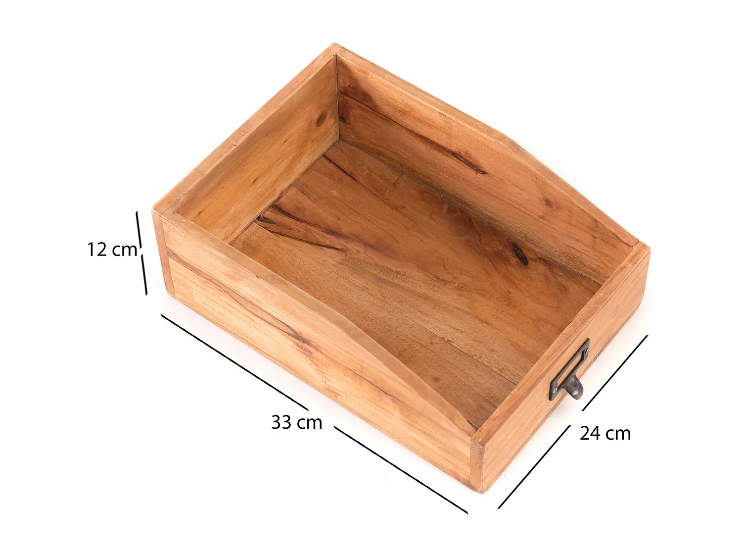 DOKUMENTENABLAGE Carta Mahagoni Holz, etikettierbarer Griff 08 honigfarben gewachst