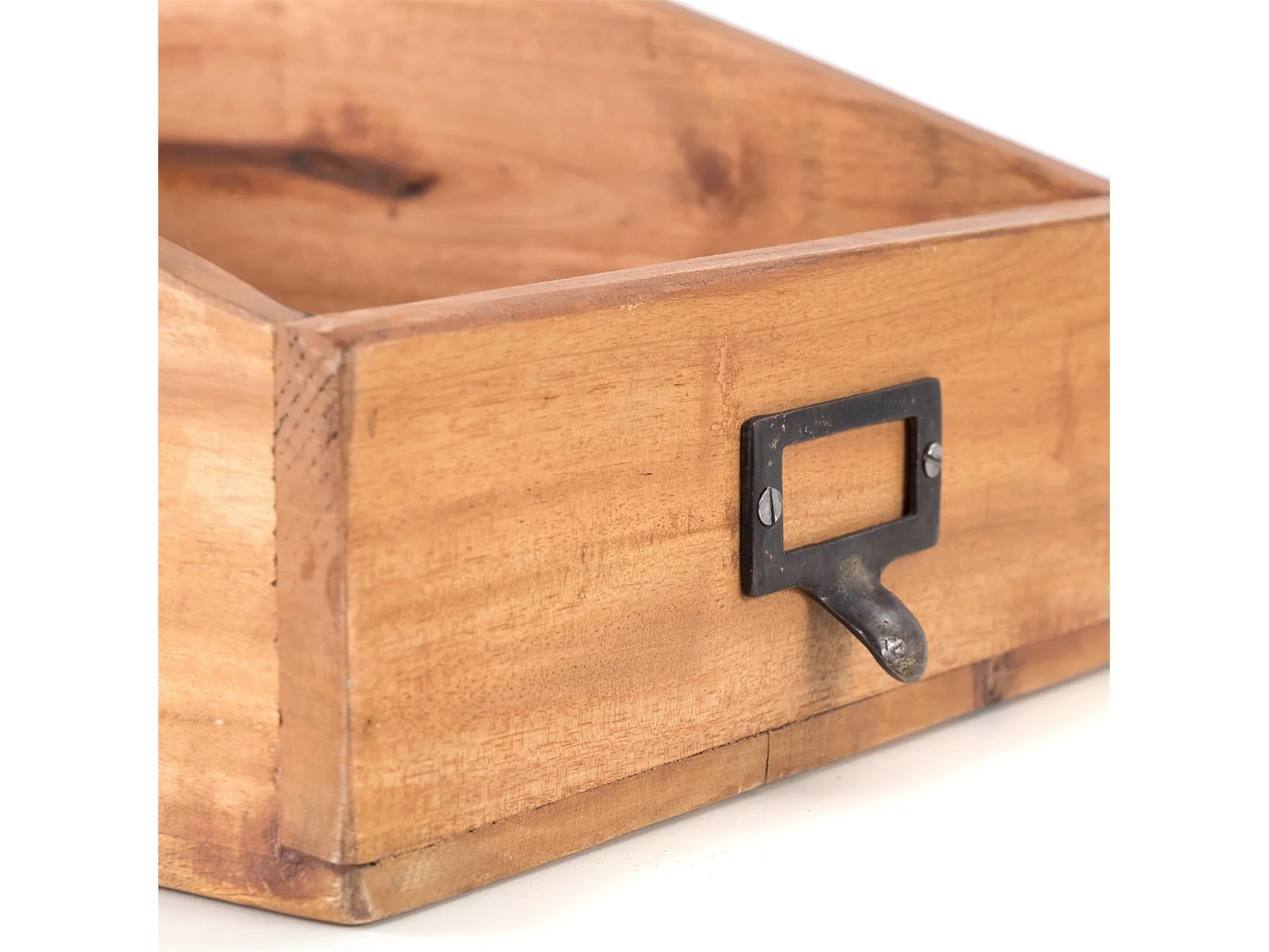 DOKUMENTENABLAGE Carta Mahagoni Holz, etikettierbarer Griff 08 honigfarben gewachst