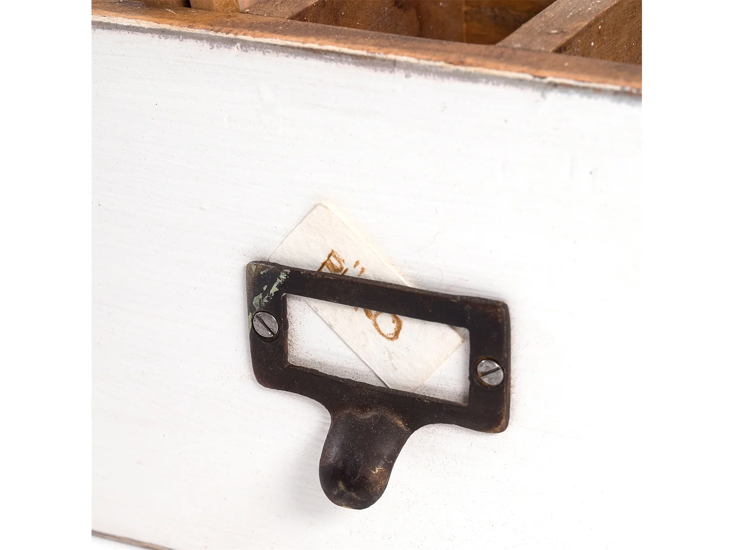 ORGANIZER-SET Office 3-teilig Mahagoni Holz, mit beschreibbarer Tafel 06 weiß-landhaus